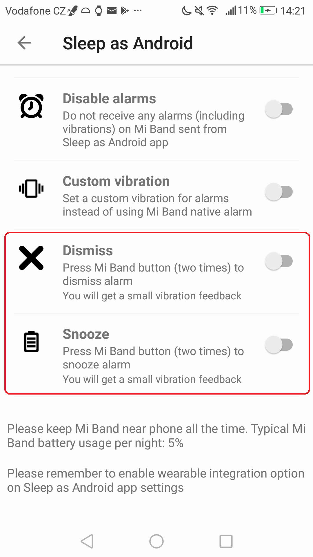 NF button