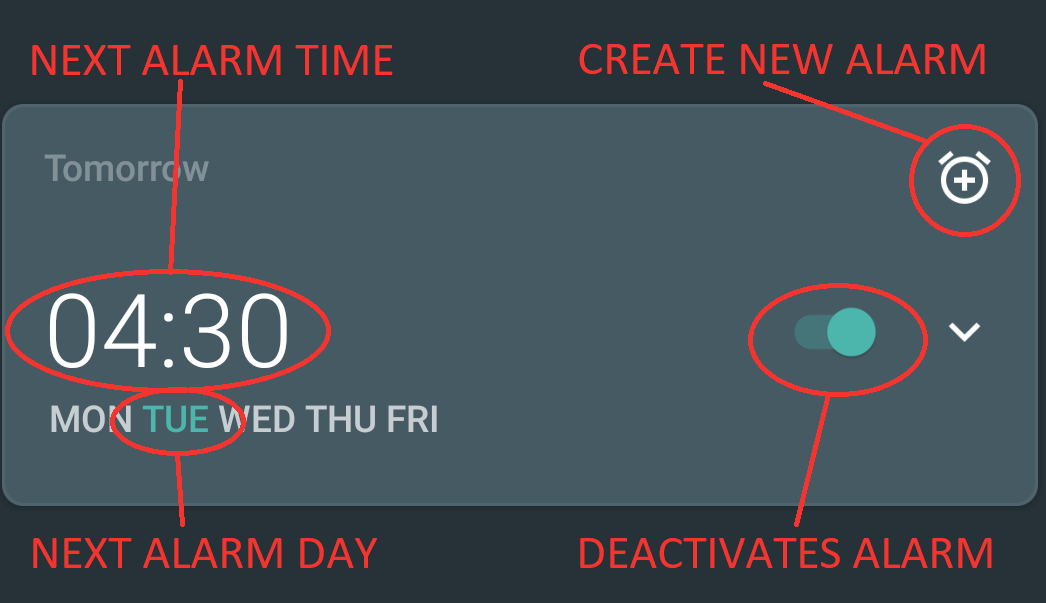 alarm card next new
