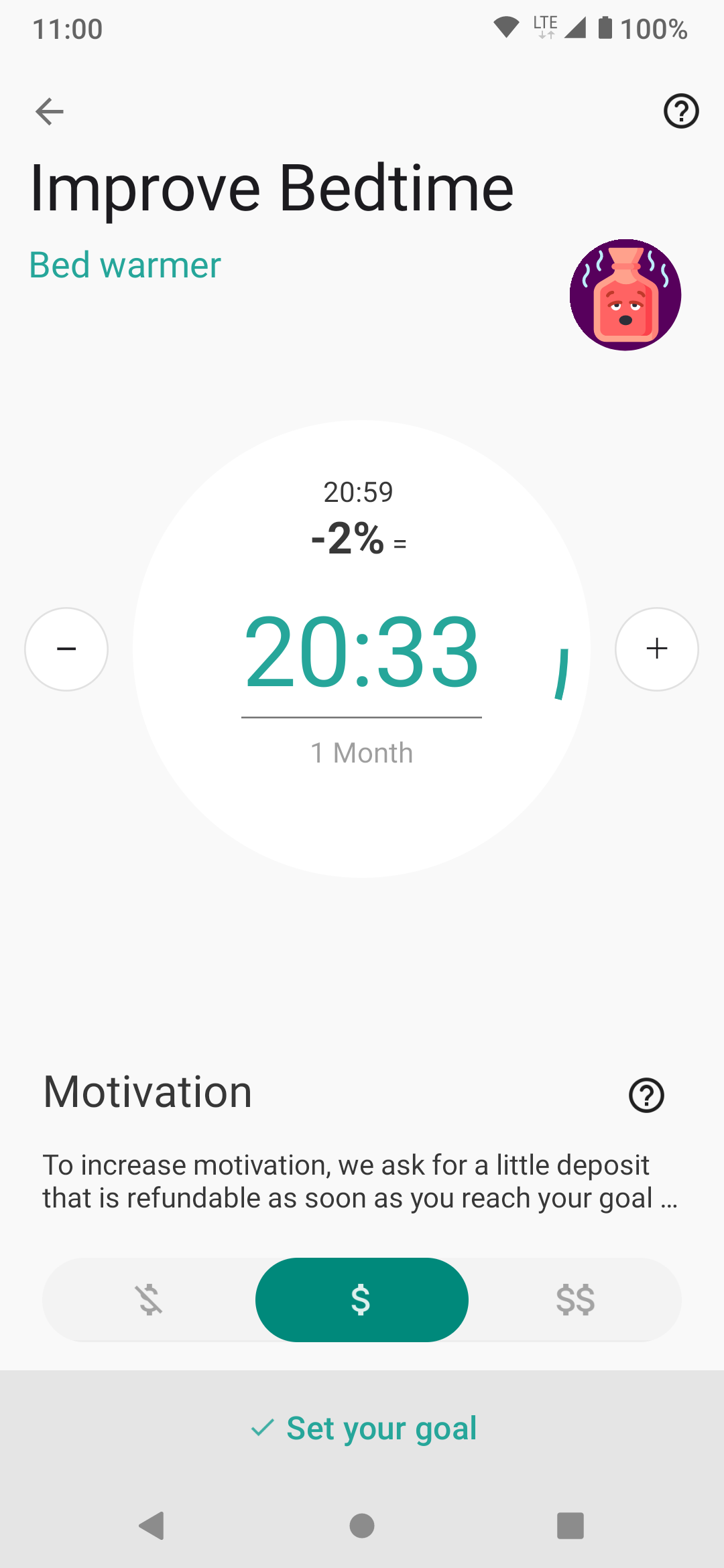 goal setup