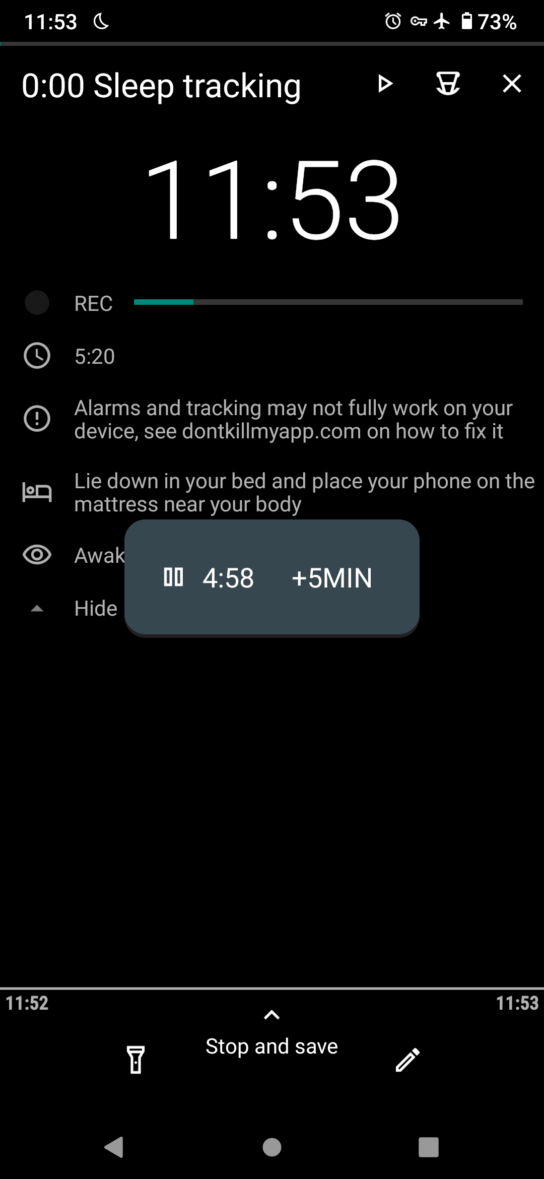 pause tracking